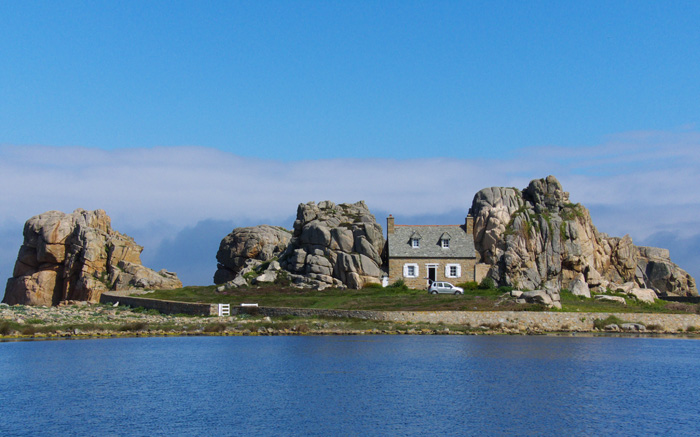 Bretagne Haus Zwischen 2 Felsen